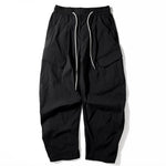 Multi-pocket Loose Curved Trousers