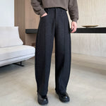 Thickened Woolen Curved Loose Casual Trousers