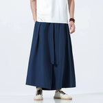 Retro Ice Silk Wide-Leg Skirt Pants