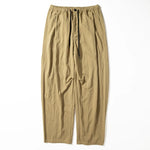 Breathable Elastic Waist Loose Curved Trousers