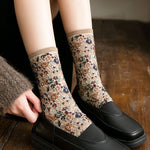Winter  Ethnic Cute Floral Socks