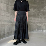 High Waist A-line Pleated Samurai Skirt