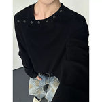 Japanese Retro Crossover Neck T-shirt