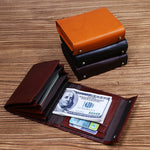 Tri-Fold Vintage Leather Wallet