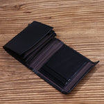 Tri-Fold Vintage Leather Wallet