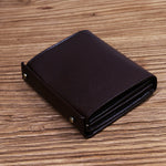 Tri-Fold Vintage Leather Wallet