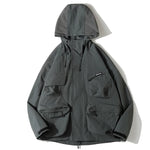 Hooded Loose-fitting Windproof Casual Jacket