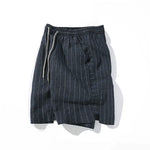 Retro Linen Striped Shorts