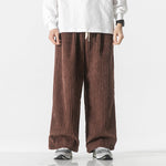 Retro Casual Corduroy Straight Leg Pants