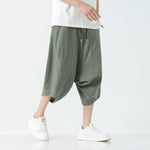Stripe Lantern-shaped Loose-fitting Low-cut Baggy Pants
