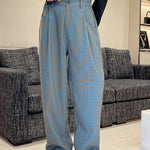 Plaid Loose Casual Straight-leg Pants