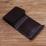 Tri-Fold Vintage Leather Wallet