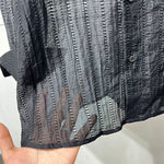 Loose Hollow Drapey V-neck Shirt