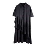 Women's Irregular Ruffle Mid-Length Shirt