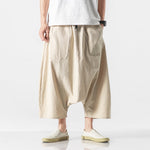 Summer Loose Low-crotch Baggy Cropped Pants