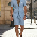 KZZ Short-Sleeve Blazer and Shorts