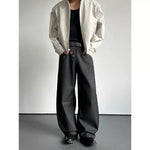 Retro Casual Diagonal Button Wide-leg Pants