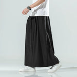 Retro Ice Silk Wide-Leg Skirt Pants