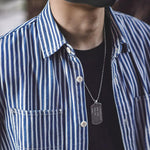 Retro Blue and White Stripes Shirts