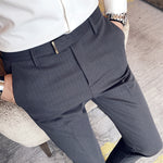 Striped Slim-Fit Trousers