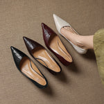 Michèle™ | Elegant Low Heel Court Shoes