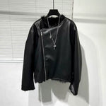 Winter Collarless Short Plush Faux Fur Jacket