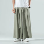 Retro Ice Silk Wide-Leg Skirt Pants