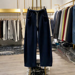 Two-tone Drawstring Casual Straight Leg Pants