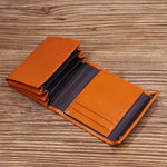 Tri-Fold Vintage Leather Wallet