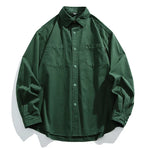 Japanese Retro Textured Long-sleeved Shirt