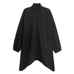 High-neck Batwing Sleeve Trench Coat Elastic Waist Skirt