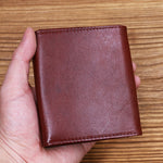 Tri-Fold Vintage Leather Wallet