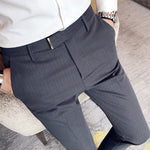 Striped Slim-Fit Trousers