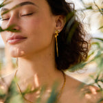 Sparkling Leaf-Shaped Earrings