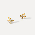 Sparkling Leaf-Shaped Earrings
