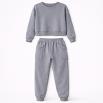 Jade Collins | Crop Sweatshirt & Cargo Jogger Set For Women