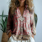 Rosette | V-Neck Relaxed Blouse