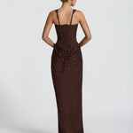 Sienna Laurent | Satin Corset Maxi Dress For Women
