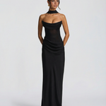 Serena Bellucci | Sheer Mesh Evening Maxi Dress For Women