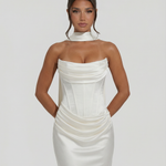 Serena Bellucci | Sheer Mesh Evening Maxi Dress For Women