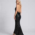 Camille Dubois | Sequin Halter Maxi Dress For Women
