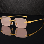 Rimless Square Sunglasses | Lightweight Minimalist Style