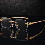 Rimless Square Sunglasses | Lightweight Minimalist Style