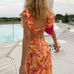 Yafit™ | Floral Dress with Ruffle Details
