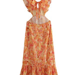 Yafit™ | Floral Dress with Ruffle Details