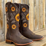 Cowboy Sunflower Embroidered Martin Boots