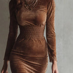 La Scintilla | VELVET DRESS WITH FITTED WAIST