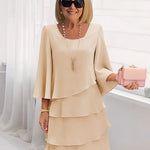 Elise | Elegant basic half sleeve dress