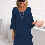 Elise | Elegant basic half sleeve dress