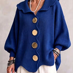 Elara - Ribbed Knit Button Cardigan